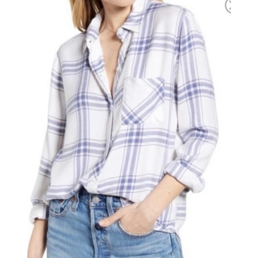 Rails Women's Rayon Plaid Button Front Shirt Hunt… - image 2